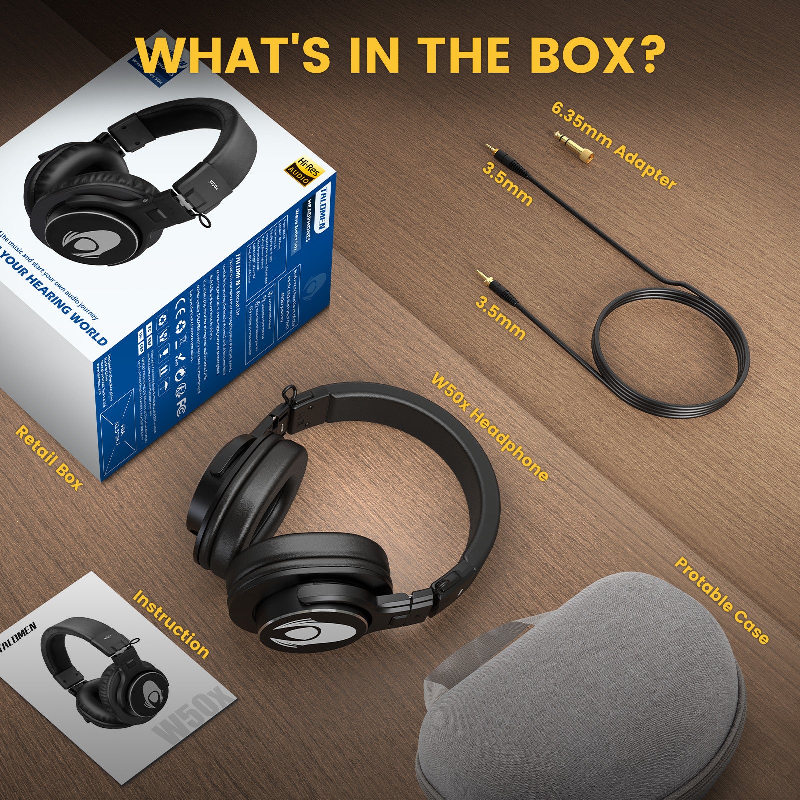 Talomen W50x | Écouteurs professionnels filaires fermés