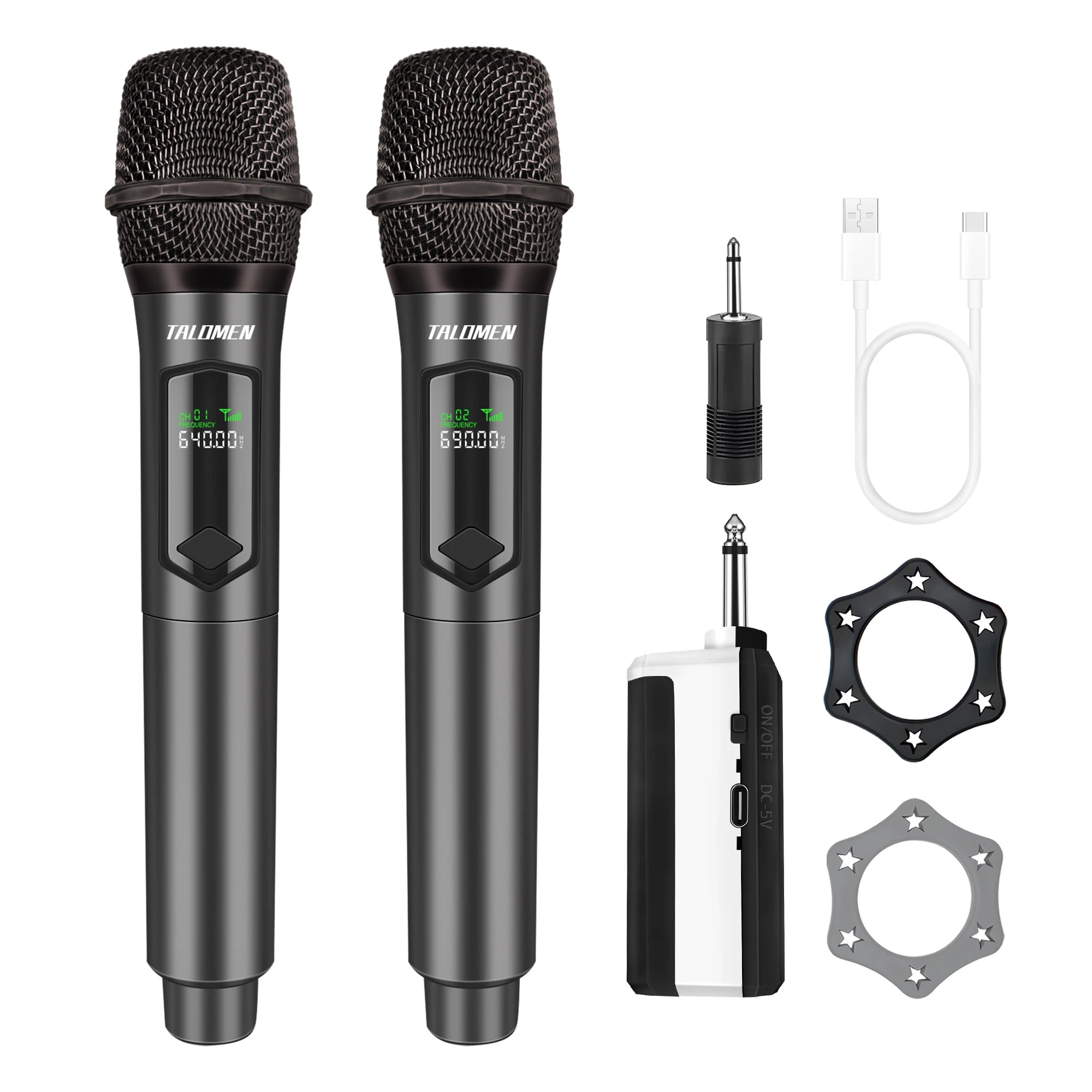 Talomen K60-2 | Microfono dinamico palmare wireless doppio