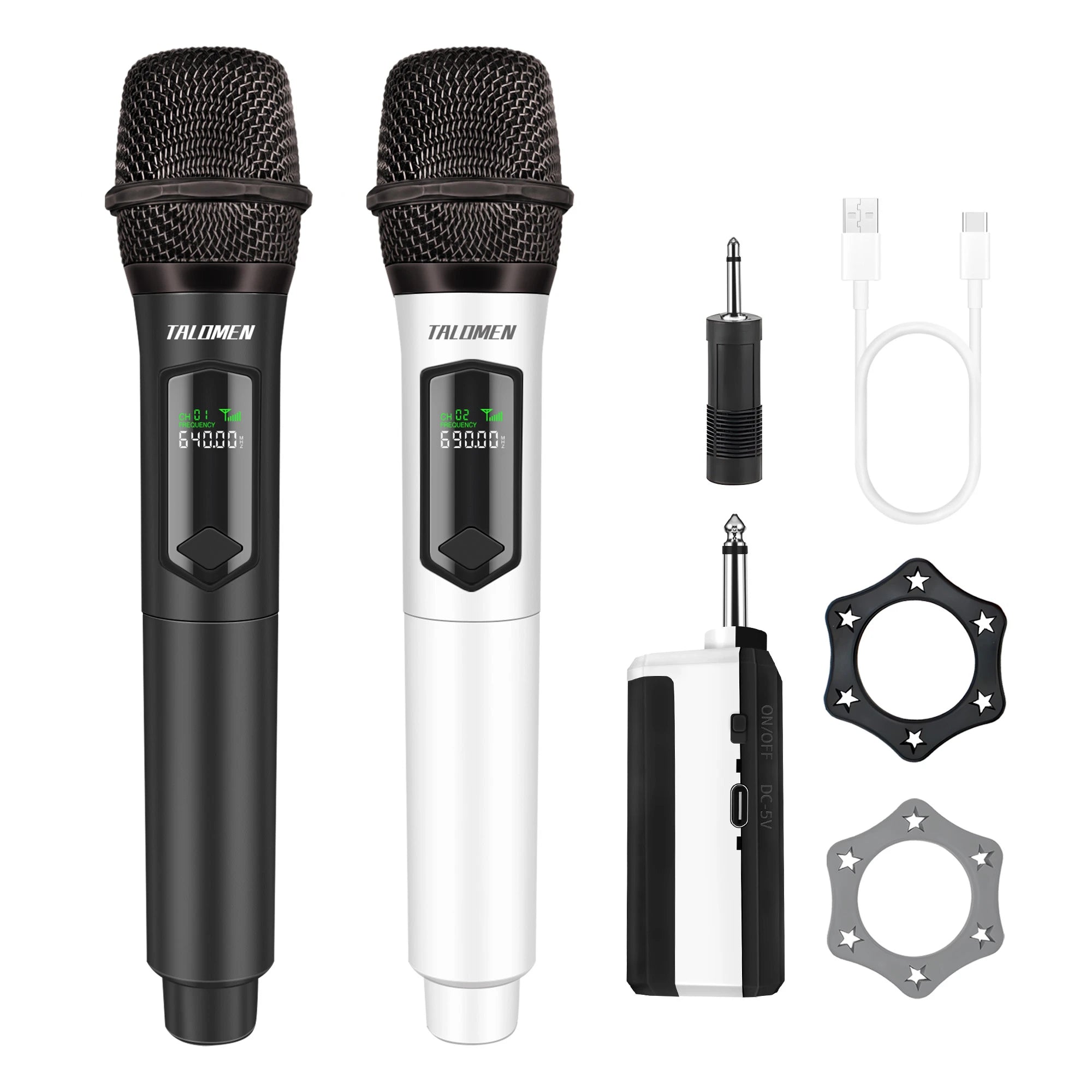 Talomen K60-2 | Microfono dinamico palmare wireless doppio